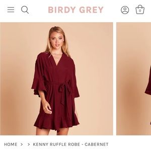 Birdy Grey Cabernet Ruffle Robe